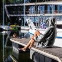 Szara bluza oversize z kapturem - ciepła bluza damska do relaksu nad wodą