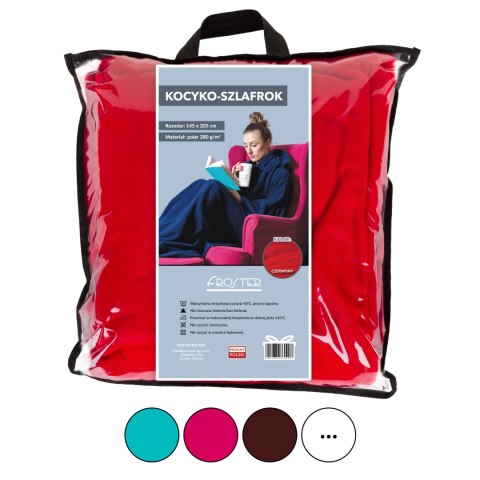 Kocyk szlafrok w opakowaniu – bluza koc oversize z polaru 300 g/m², ciepły koc z rękawami idealny na prezent