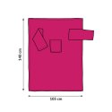 Rysunek techniczny koca z rękawami dla dzieci – wymiary 140 x 105 cm, rozmiar uniwersalny, bluza koc polarowa 300 g/m²