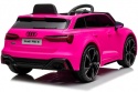 Audi RS6 na akumulator dla dzieci w kolorze rozowym – realistyczny tyl samochodzika elektrycznego