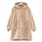 Bluza/koc oversize beżowa - miękka i ciepła