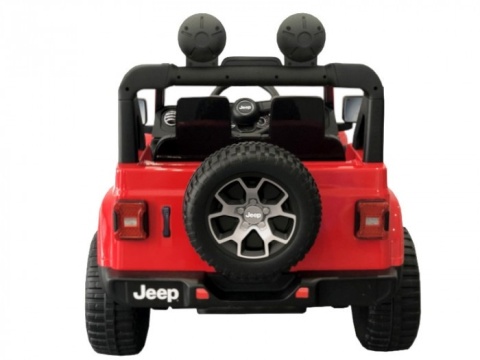 Jeep Wrangler na akumulator 12V 4x4 czerwony dla dzieci z pilotem