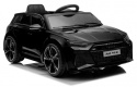 Auto na akumulator dla dziecka Audi RS6 czarne, widok boczny, napęd 4x4, duże koła EVA, model premium