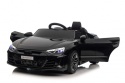 Czarne Audi RS e-tron GT na akumulator dla dzieci z otwieranymi drzwiami i światłami LED