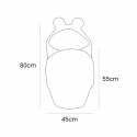 Wymiary śpiworka niemowlęcego do wózka waniliowy – 80 cm długości, 45 cm szerokości