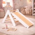 drabinka montessori ze zjeżdżalnią dla dzieci – drewniany plac zabaw do pokoju dziecka