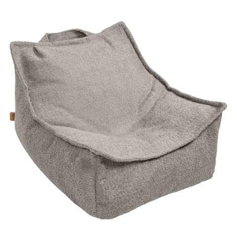 Miękki fotelik dla dziecka boucle w kolorze beige do pokoju dziecięcego