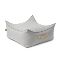 Jasnoszara pufa podłogowa Floreo - nowoczesna pufa bean bag do salonu