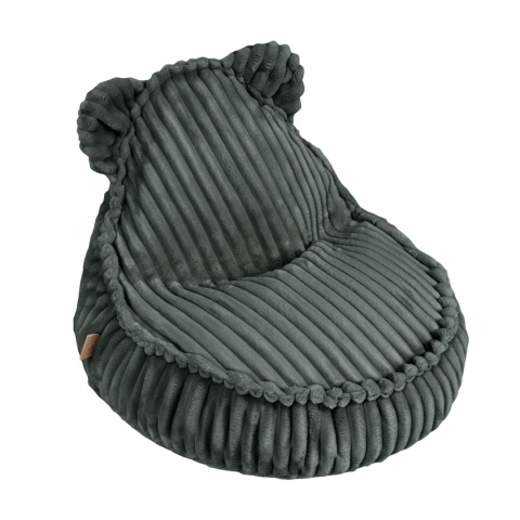 Zielona pufa dziecięca typu bean bag z oparciem