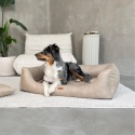 Beżowe legowisko ortopedyczne dla psa Bergamo z materacem memory foam