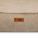 Zbliżenie materiału legowiska dla psa – miękka tkanina premium beige
