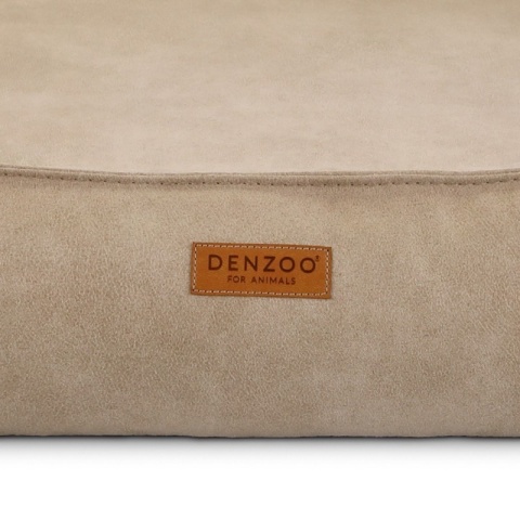 Zbliżenie materiału legowiska dla psa – miękka tkanina premium beige