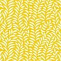 Żółto-biały wzór listków na tkaninie dekoracyjnej z kolekcji SPRING inspirowanej naturą i wiosną.