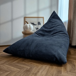 Granatowa pufa worek MANCHESTER LN77 sztruksowa beanbag do salonu i pokoju młodzieżowego