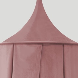 Baldachim velvet premium w kolorze pudrowego różu do pokoju dziecięcego