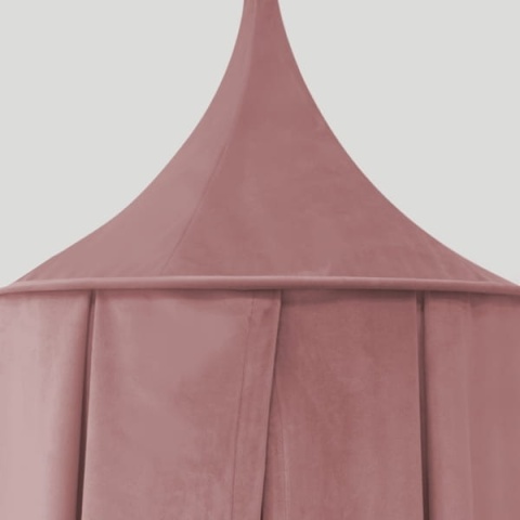 Baldachim velvet premium w kolorze pudrowego różu do pokoju dziecięcego