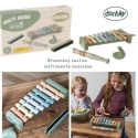 Drewniany zestaw instrumentów muzycznych dla dzieci w pastelowych kolorach