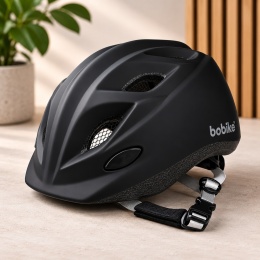 Czarny kask dziecięcy Bobike XS 48-52 cm do roweru hulajnogi i biegówki