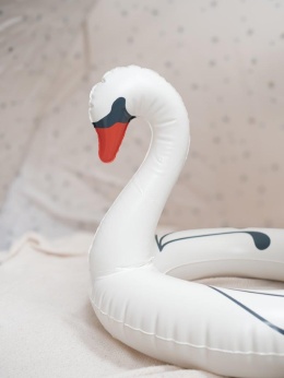 Białe dmuchane koło łabędź dla dzieci Vanilla Copenhagen – akcesorium na basen i plażę