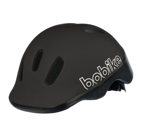 Lekki czarny kask ochronny Bobike GO dla dzieci na rower, hulajnogę i rowerek biegowy