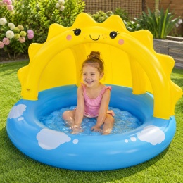 Dmuchany basen Bestway z daszkiem w kształcie słońca dla dzieci do ogrodu