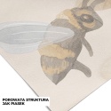 Struktura tapety premium z motywem pszczółki i pastelowych kwiatów