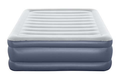 Wysoki materac dmuchany dwuosobowy do spania 203x152x51 cm – wygodne łóżko dmuchane dla gości, na camping i do domu.