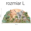 Naklejka Safari dla dzieci w rozmiarze L o wymiarach 92 x 45 cm.
