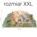 Naklejka Safari dla dzieci w rozmiarze XXL o wymiarach 187 x 92 cm.