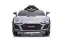Audi R8 na akumulator dla dzieci w kolorze szarym z podświetlanymi reflektorami LED