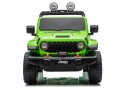 Jeep Rubicon 4x4 zielony auto na akumulator dla dzieci widok z przodu