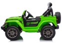 Jeep Rubicon 4x4 zielony dla dzieci widok z boku
