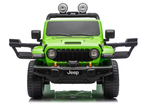 Zielony Jeep Rubicon 4x4 dla dzieci z otwieranymi drzwiami