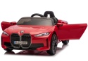 BMW i4 na akumulator dla dzieci z otwieranymi drzwiami – czerwony samochód elektryczny