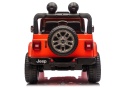 Jeep Rubicon 4x4 na akumulator dla dzieci – tył pojazdu z kołem zapasowym
