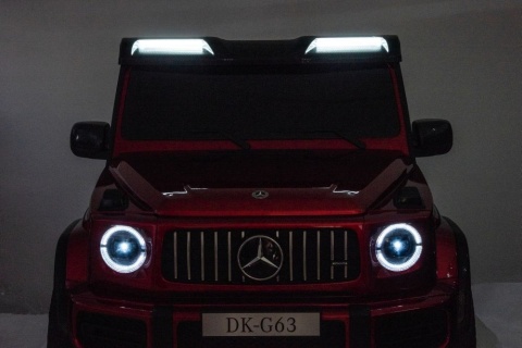Przednie światła LED w samochodzie na akumulator Mercedes G63 dla dzieci.