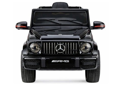 Mercedes AMG G63 na akumulator dla dzieci – widok z przodu z reflektorami LED.