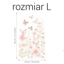 Naklejka na ścianę łuk motyle i kwiaty rozmiar L 80x50 cm