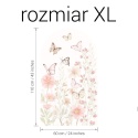 Naklejka na ścianę łuk motyle i kwiaty rozmiar XL 110x60 cm