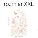 Naklejka na ścianę łuk motyle i kwiaty rozmiar XXL 150x90 cm