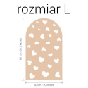 Naklejka ścienna łuk Serduszka w rozmiarze L 50x80 cm w kolorze beżowym
