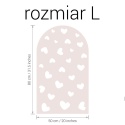 Naklejka ścienna łuk Serduszka w rozmiarze L 50x80 cm w kolorze brudnego różu