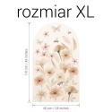 Naklejka na ścianę łuk z kwiatami i owadami rozmiar XL 60x110 cm