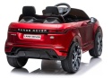 Licencjonowane auto na akumulator Range Rover Evoque czerwone – widok tylno-boczny