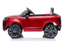 Czerwony samochód na akumulator Range Rover Evoque dla dzieci – widok z boku