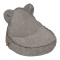 Pufa dziecięca Teddy Bearly jasnoszara z uszkami misia