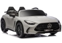 Mercedes GT63 AMG auto na akumulator 24V jasno szare dla dzieci widok z przodu pod kątem