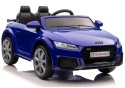 Licencjonowane Audi TT RS na akumulator dla dzieci w kolorze ciemnoniebieskim
