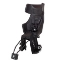 Bobike Exclusive Maxi Plus czarny fotelik rowerowy na ramę dla dziecka 9-22 kg widok z przodu