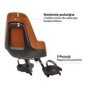 Trzypunktowe pasy bezpieczeństwa w foteliku rowerowym Bobike One Mini cinnamon brown